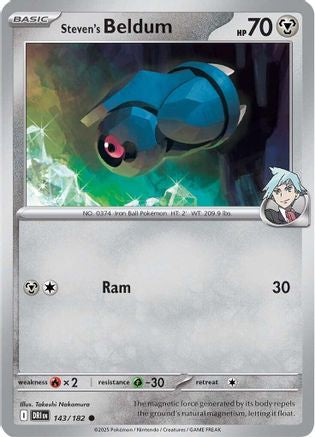 Image of Steven's Beldum 143  - Reverse Holofoil SV10 Destined Rivals - Common