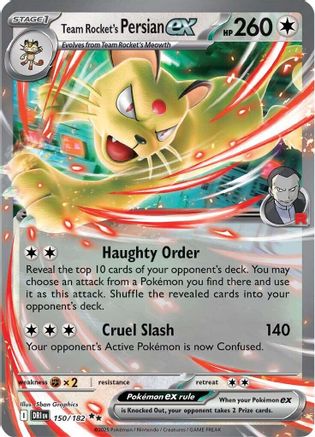 Image of Team Rocket's Persian ex 150/182  - Holofoil SV10 Destined Rivals - Double Rare