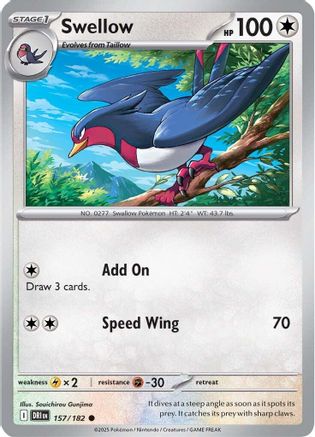 Image of Swellow 157  SV10 Destined Rivals - Common