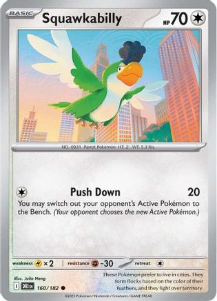 Image of Squawkabilly 160  - Reverse Holofoil SV10 Destined Rivals - Common