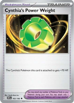 Image of Cynthia's Power Weight 162  - Reverse Holofoil SV10 Destined Rivals - Uncommon