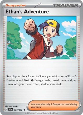 Image of Ethan's Adventure 165/182  - Reverse Holofoil SV10 Destined Rivals - Uncommon