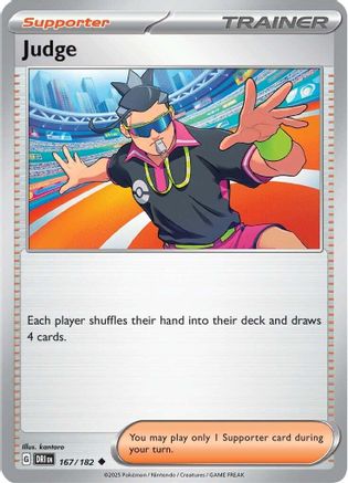 Image of Judge 167/182  - Reverse Holofoil SV10 Destined Rivals - Uncommon