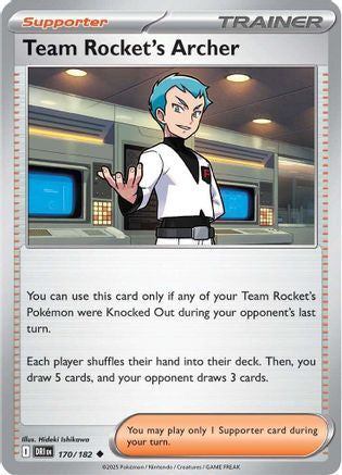 Image of Team Rocket's Archer 170/182  - Reverse Holofoil SV10 Destined Rivals - Uncommon