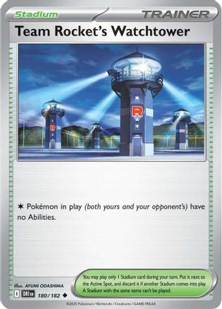 Image of Team Rocket's Watchtower 180  - Reverse Holofoil SV10 Destined Rivals - Uncommon