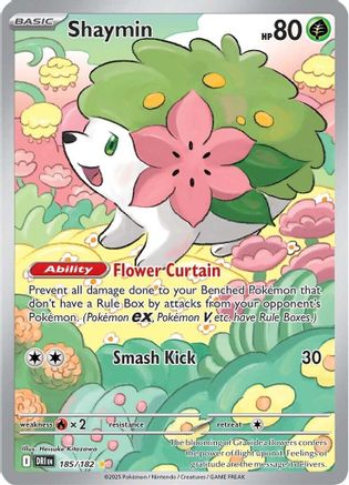 Image of Shaymin 185/182  - Holofoil SV10 Destined Rivals - Illustration Rare