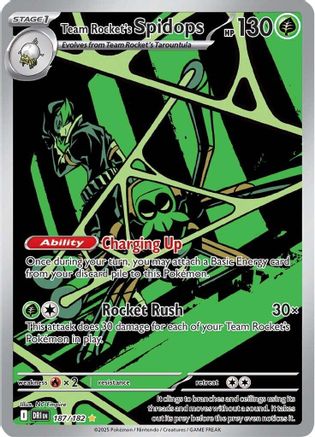 Image of Team Rocket's Spidops 187/182  - Holofoil SV10 Destined Rivals - Illustration Rare