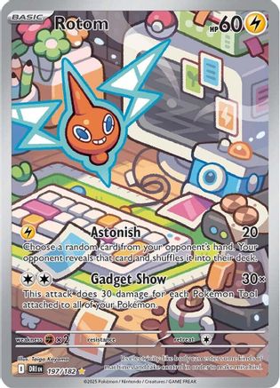 Image of Rotom 197/182  - Holofoil SV10 Destined Rivals - Illustration Rare