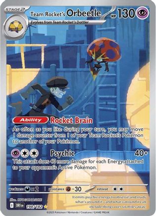 Image of Team Rocket's Orbeetle 198/182  - Holofoil SV10 Destined Rivals - Illustration Rare