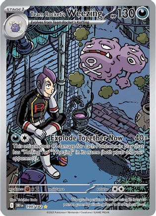 Image of Team Rocket's Weezing 199/182  - Holofoil SV10 Destined Rivals - Illustration Rare