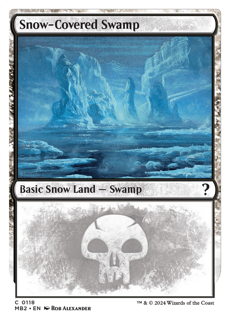 Image of Snow-Covered Swamp (White Border) (MB2-118) - Mystery Booster 2: (snow)