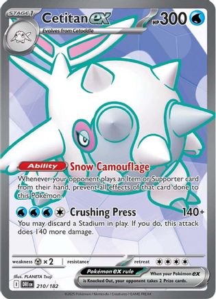 Image of Cetitan ex 210/182  - Holofoil SV10 Destined Rivals - Ultra Rare