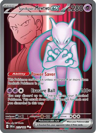 Image of Team Rocket's Mewtwo ex 213/182  - Holofoil SV10 Destined Rivals - Ultra Rare