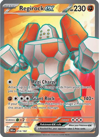 Image of Regirock ex 214/182  - Holofoil SV10 Destined Rivals - Ultra Rare