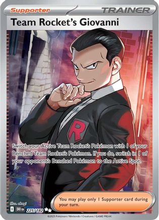 Image of Team Rocket's Giovanni 225/182  - Holofoil SV10 Destined Rivals - Ultra Rare