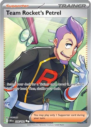 Image of Team Rocket's Petrel 226/182  - Holofoil SV10 Destined Rivals - Ultra Rare