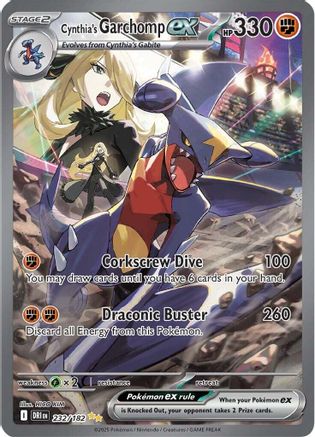 Image of Cynthia's Garchomp ex 232/182  - Holofoil SV10 Destined Rivals - Special Illustration Rare