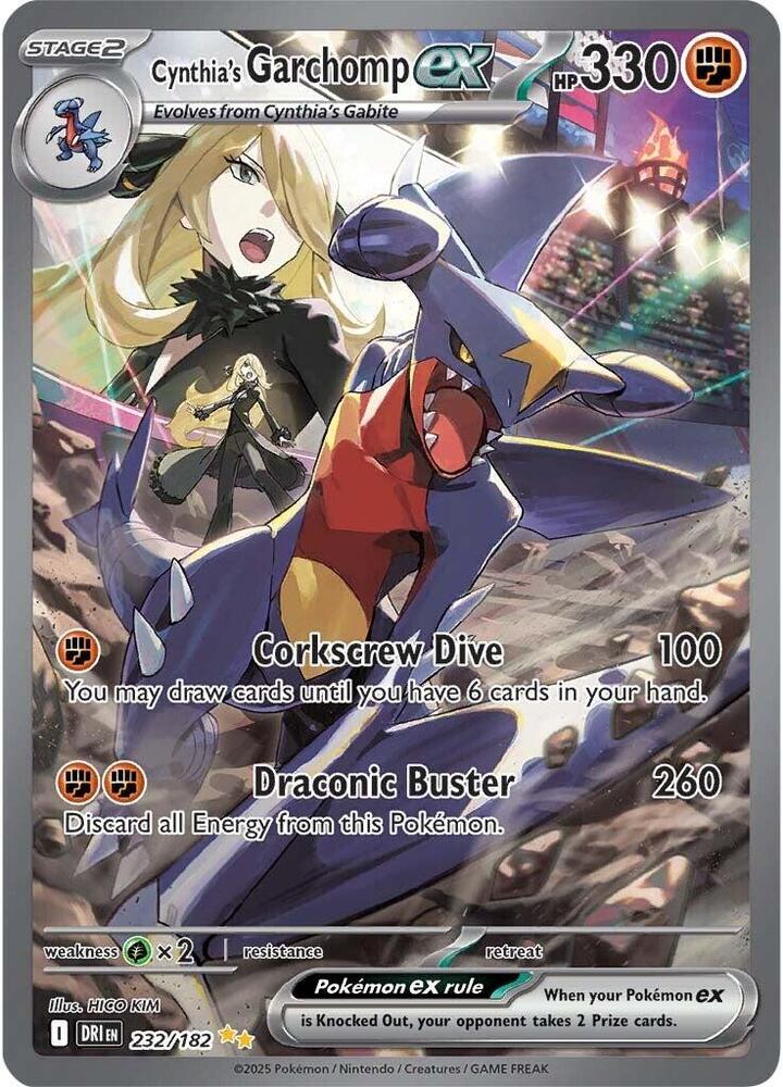 * Cynthia's Garchomp ex - 232/182 - SV10: Destined Rivals