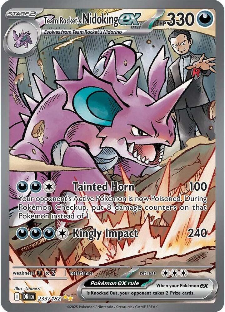 Team Rocket's Nidoking ex - 233/182 - SV10: Destined Rivals (LP)