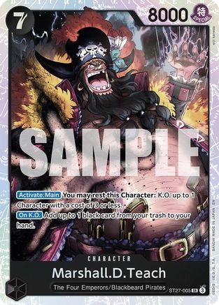 Image of Marshall.D.Teach (ST27-005) (ST27-005) - Starter Deck 27: BLACK Marshall.D.Teach Foil