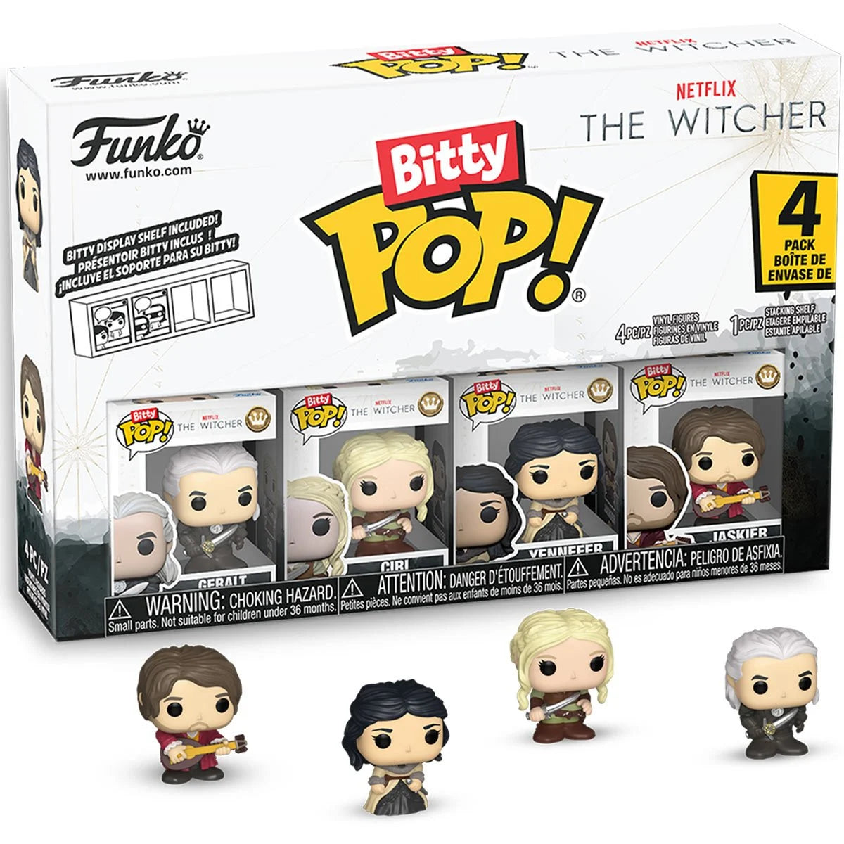 Image of Netflix The Witcher Geralt Funko Bitty Pop! Mini-Figure 4-Pack