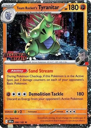 Image of Team Rocket's Tyranitar (Prerelease) 096  - Holofoil Miscellaneous Cards & Products - Rare
