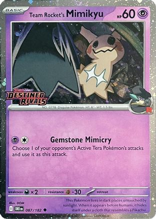 Image of Team Rocket's Mimikyu (Prerelease) 087  - Holofoil Miscellaneous Cards & Products - Uncommon