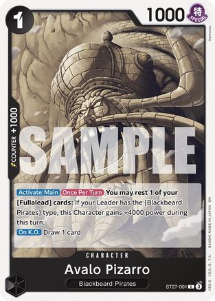 Image of Avalo Pizarro (ST27-001) - Starter Deck 27: BLACK Marshall.D.Teach