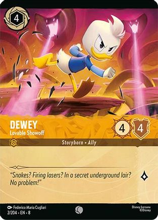 Image of Dewey - Lovable Showoff (Foil) (2/204) - Reign of Jafar Cold Foil