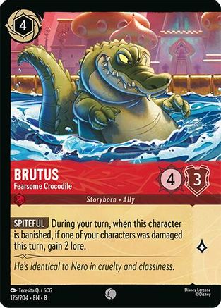 Image of Brutus - Fearsome Crocodile (Foil) (125/204) - Reign of Jafar Cold Foil