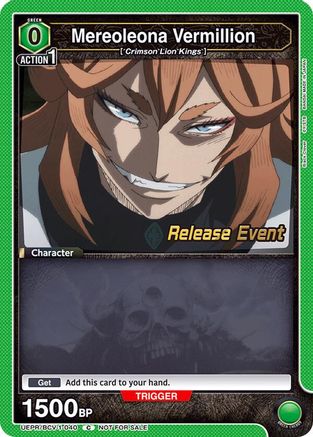 Image of Mereoleona Vermillion (040) (UEPR/BCV-1-040) - UE08BT Black Clover Release Event Cards
