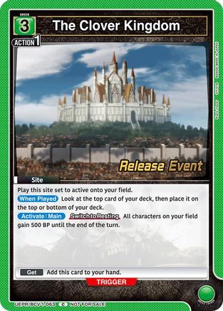 Image of The Clover Kingdom (UEPR/BCV-1-063) - UE08BT Black Clover Release Event Cards