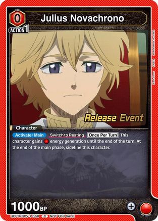 Image of Julius Novachrono (068) (UEPR/BCV-1-068) - UE08BT Black Clover Release Event Cards