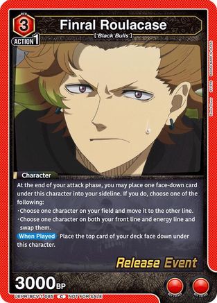 Image of Finral Roulacase (085) (UEPR/BCV-1-085) - UE08BT Black Clover Release Event Cards