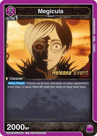 Image of Megicula (UEPR/BCV-1-001) - UE08BT Black Clover Release Event Cards