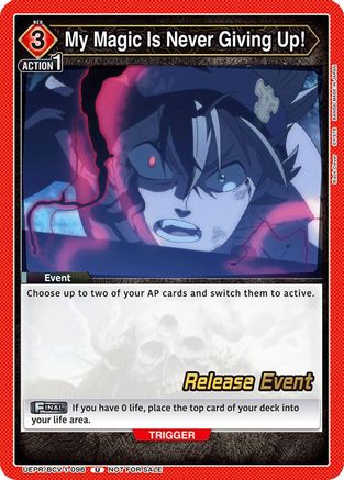 Image of My Magic Is Never Giving Up! (UEPR/BCV-1-096) - UE08BT Black Clover Release Event Cards