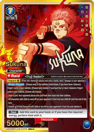 Image of Sukuna (015) (SR**) (UEX02BT/JJK-3-015) - UEX02BT Jujutsu Kaisen Vol2 Foil