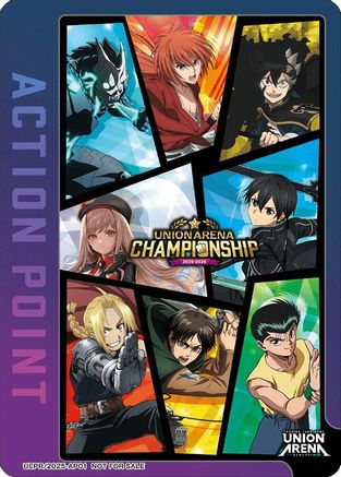 Image of Action Point Card (AP01) (Regionals 25-26) (UEPR/2025-AP01) - Union Arena Promotion Cards Foil