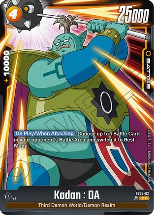 Image of Kadan : DA (Bonus Pack Alternate Art) (FS08-02) - Starter Deck 8 Vegeta Mini Super Saiyan 3 Holofoil