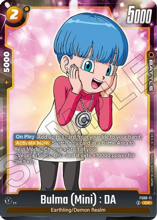 Image of Bulma (Mini) : DA (Bonus Pack Alternate Art) (FS08-11) - Starter Deck 8 Vegeta Mini Super Saiyan 3 Holofoil