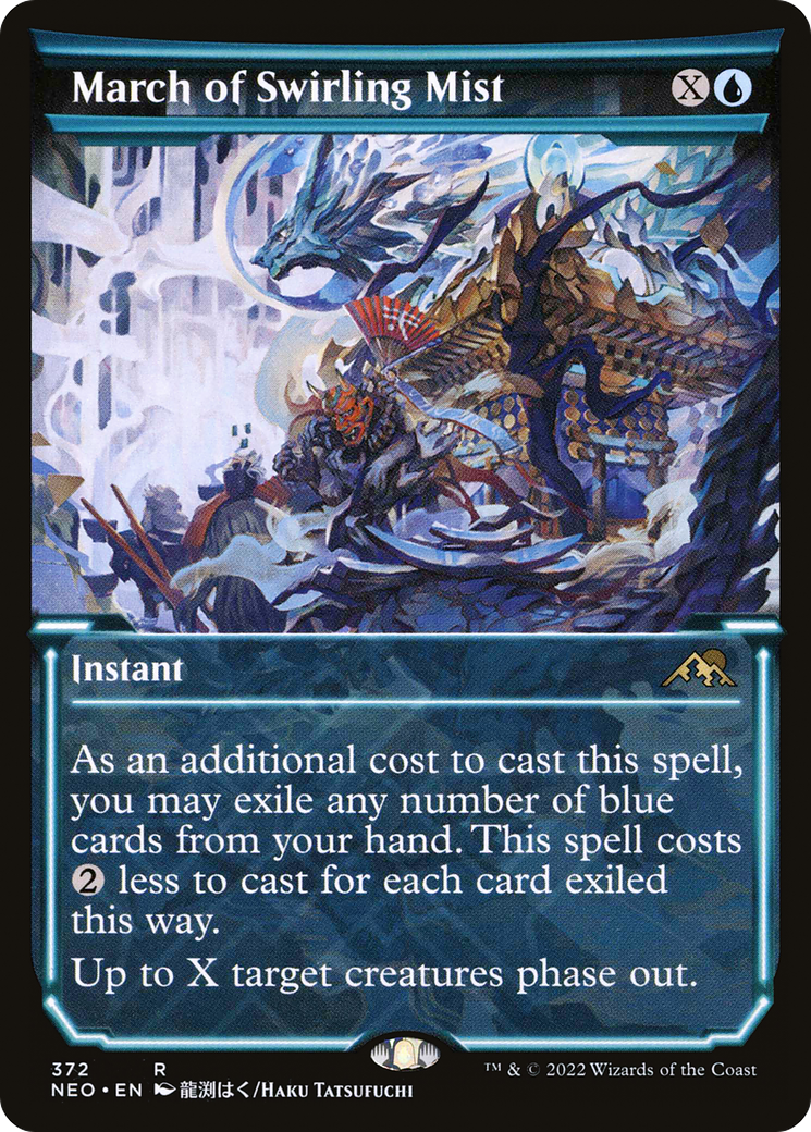 Image of March of Swirling Mist (Showcase) (NEO-372) - Kamigawa: Neon Dynasty: (Showcase) Foil