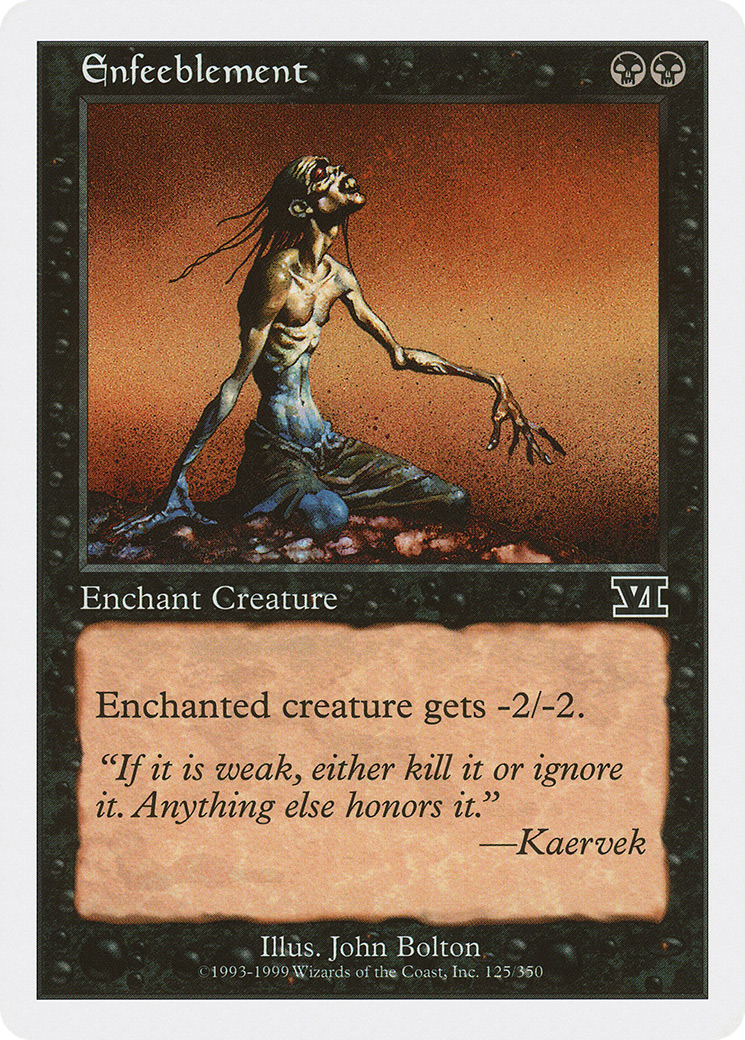 Image of Enfeeblement (6ED-125) - Classic Sixth Edition