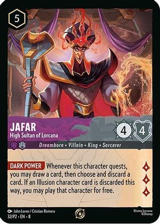 Image of Jafar - High Sultan of Lorcana (Store Champion Participant) (32/P2) - Disney Lorcana Promo Cards