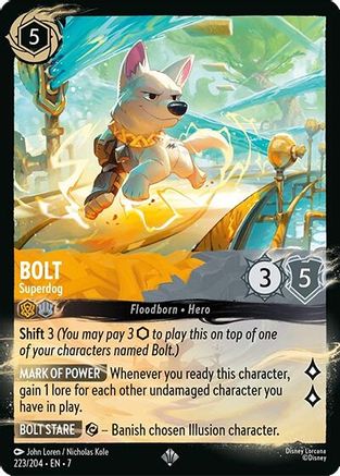 Image of Bolt - Superdog (223/204) - Illumineers Quest Palace Heist Cold Foil