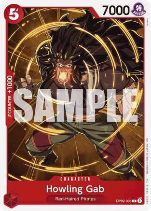 Image of Howling Gab (Reprint) (OP09-006) - Starter Deck 23: RED Shanks