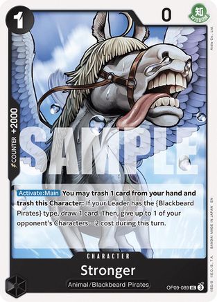 Image of Stronger (Reprint) (OP09-089) - Starter Deck 27: BLACK Marshall.D.Teach