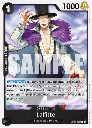 Image of Laffitte (Reprint) (OP09-095) - Starter Deck 27: BLACK Marshall.D.Teach