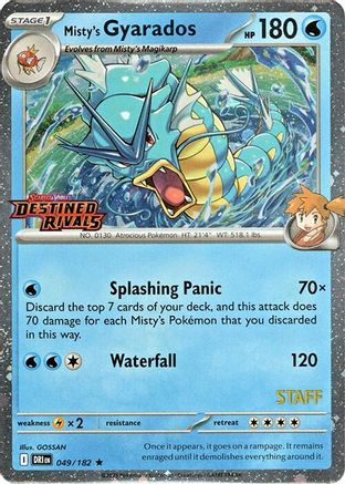 Image of Misty's Gyarados (Prerelease) [Staff] 049  - Holofoil Miscellaneous Cards & Products - Rare