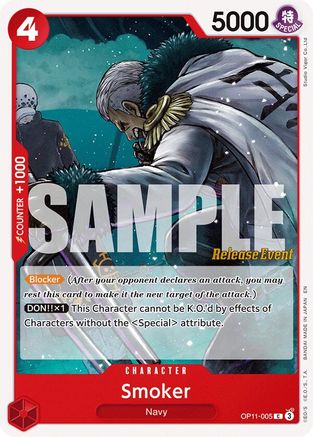 Image of Smoker (OP11-005) - A Fist of Divine Speed Release Event Cards