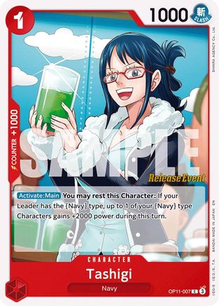 Image of Tashigi (OP11-007) - A Fist of Divine Speed Release Event Cards